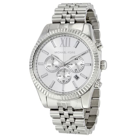 michael kors men's silver watch.